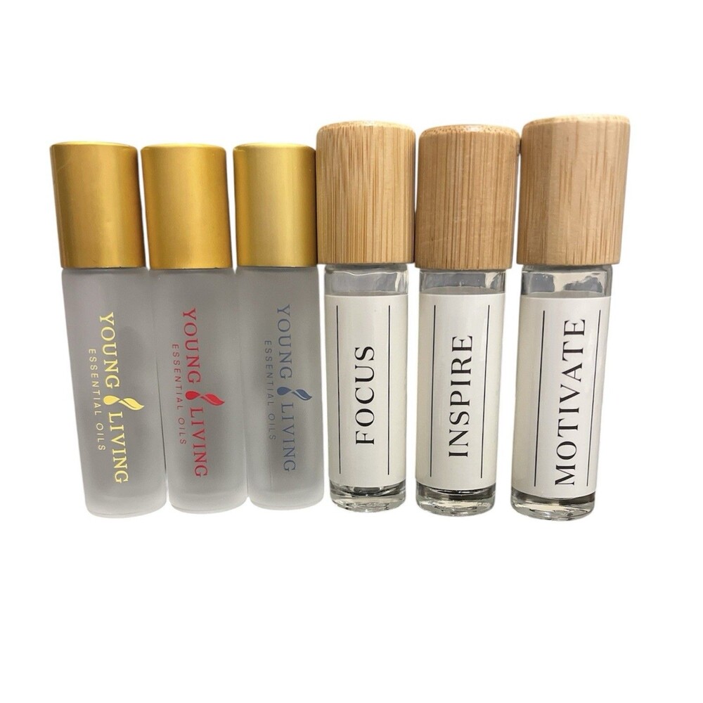 Young Living Essential Oils Roll-On Set Glass 6-Pack (Empty)